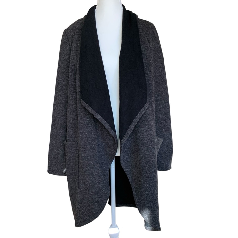 Fabletics Moscow Coat Jacket Gray Open Front Wome… - image 4